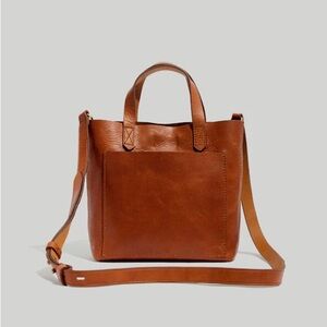 Madewell Tan Leather Zip-Top Transport Crossbody